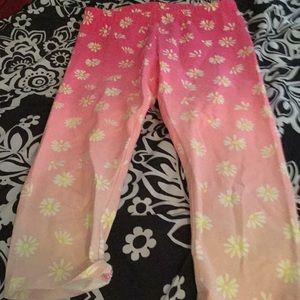 Light pink and dark pink flowery pants